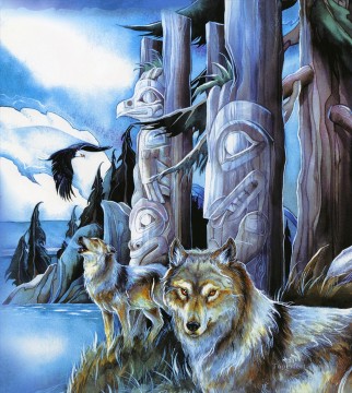 Lobo Painting - lobo todos son sagrados